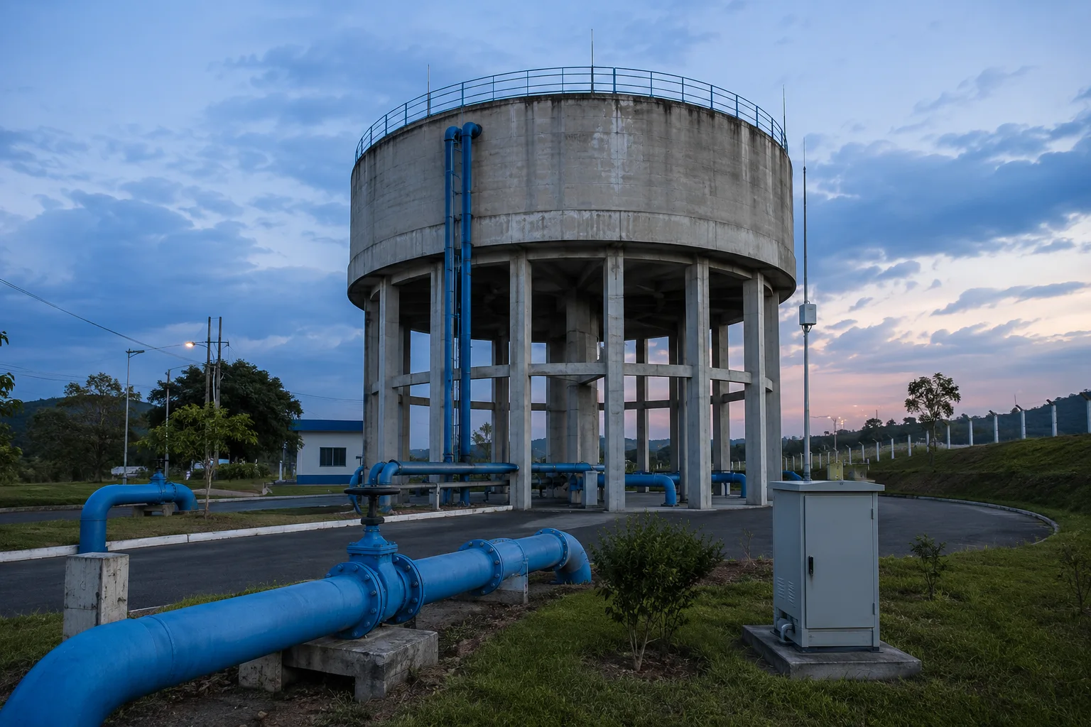 Reservatório de abastecimento com infraestrutura de telemetria